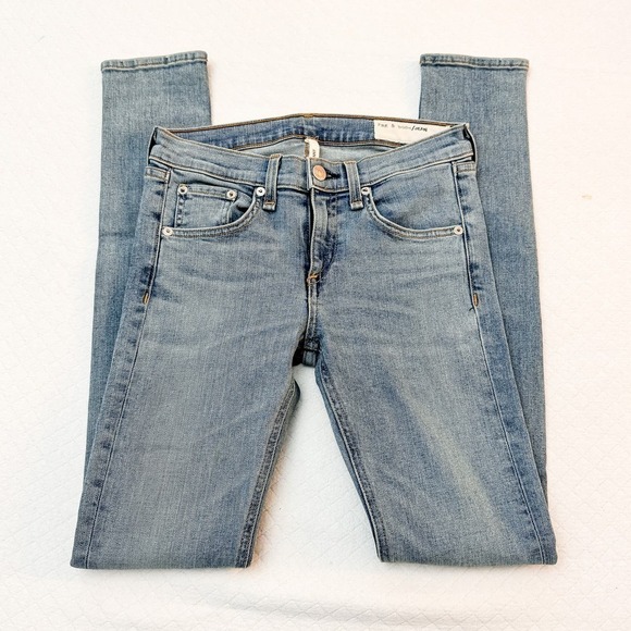 Rag & Bone Skinny Denim Jeans Light Wash W1502K520 SZ26 - Picture 4 of 7